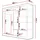 Mirjan24 Schwebetürenschrank London VI, mit zwei Türen, Frontspiegel, Garderobenschrank (Farbe: Cashmere / Spiegel, mit RGB LED Be... - Beige