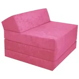 Klappmatratze Klappmatratze Gästematratze mit Kopfteil Größe 200x70x10cm, FORTISLINE rosa