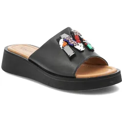 Schwarze Flip-Flops Vinceza Schlupfschuhe, 40