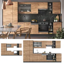 Vicco Küchenzeile Fame-Line 355 x 81,6 x 60 cm Anthrazit