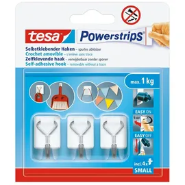 Tesa Garderobenhaken Powerstrips 3er Weiß