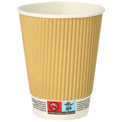 PAPSTAR pure Einweg-Kaffeebecher 9 cm 0,3 l natur