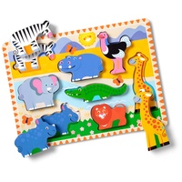 Melissa & Doug Safaripuzzle mit extra großen Teilen | Puzzles | Holzspielzeug | 3+ | Geschenk für Jungen oder Mädchen