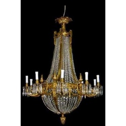 Casa Padrino Luxus Barock Kristall Kronleuchter Gold - Runder Barockstil Kronleuchter - Wohnzimmer Kronleuchter - Hotel Kronleuchter - Barock Kristall Leuchten - Barock Möbel