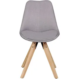 KADIMA DESIGN 2er Set Esszimmerstühle LUND: Stoffbezug und Holzbeine, Skandinavisches Design, Komfortables Sitzen, Verschiedene Farben