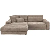 KAWOLA Ecksofa LANA Sofa taupe Cord