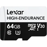Lexar High-Endurance 64 Gb Microsdxc Uhs-I Class 10, LMSHGED064G-BCNNG