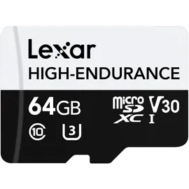 Lexar High-Endurance 64 Gb Microsdxc Uhs-I Class 10, LMSHGED064G-BCNNG