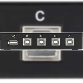 Renkforce 4 Port USB 2.0-Umschalter Schwarz
