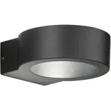 Fischer & Honsel Außenwandleuchte Glas Metall 12,5 x 4,5 cm inkl. Bewegungsmelder schwarz