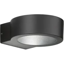 Fischer & Honsel Außenwandleuchte Glas Metall 12,5 x 4,5 cm inkl. Bewegungsmelder schwarz