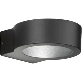 Fischer & Honsel Außenwandleuchte Glas Metall 12,5 x 4,5 cm inkl. Bewegungsmelder schwarz