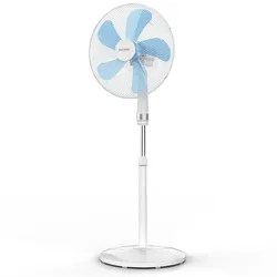 Brandson Standventilator 50W, Standlüfter 40 cm, Ventilator höhenverstellbar, Neigungswinkel 30° verstellbar, hoher Luftdurchsatz