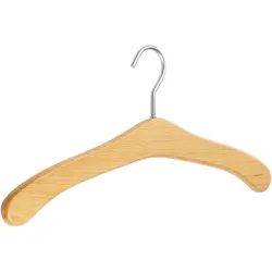 Kleiderbügel PIEPERCONCEPT "Achim", beige (natur), B:45cm H:20cm T:1,5cm, Buchenholz, Metall, Kleiderbügel, aus Buchenholz