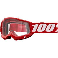 100% MÁSCARAS Accuri 2 OTG Goggle Red-Clear Lens Masken, Neon/Rot, Estándar