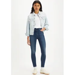 Skinny-fit-Jeans LEVI'S "Retro High Skinny", Damen, Gr. 25, Länge 28, blau (valuable time), Denim/Jeans, Obermaterial: 85% Baumwolle, 7% Lyocell, 6% Elastomultiester, 2% Elasthan, casual, skinny fit, Jeans