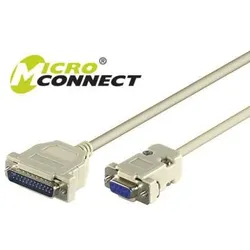 MicroConnect Serielles / paralleles Kabel - DB-9 (W)