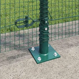 vidaXL Zaunpfosten 10 x 1,2 m Grün/Stahl