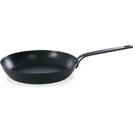 B&K BK Black Steel Bratpfanne aus Kohlenstoffstahl, Geeignet für Induktion, Backofen- und Bratrostsicher bis 350C, Langlebig und Professionell, Schwarz