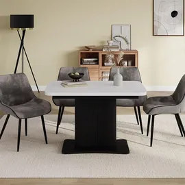 Vicco Fenaro 120 x 77,4 x 80 cm ausziehbar Weiß/Schwarz