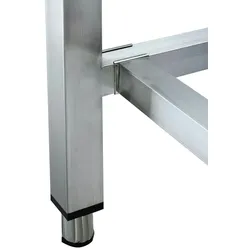 Big-Gastro Edelstahl Arbeitstisch 600 x 600 - mit Verstrebung - IDEAL
