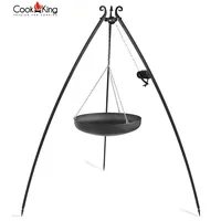 Cook King Schwenkgrill 200 cm inkl. Grillrost Ø 60 cm + Kurbel Rohstahl