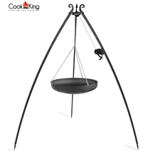 Cook King Schwenkgrill 200 cm inkl. Grillrost Ø 60 cm + Kurbel Rohstahl