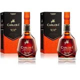 CARLOS I Brandy aus Jerez Solera Gran Reserva | Hergestellt aus Trauben nach dem Criadera- und Solera-Verfahren und gereift in alten Jerez-Fässern. Alkoholgehalt: 40%. Flasche: 70 cl. (Packung mit 2)