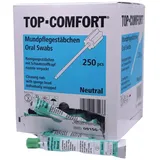 Top-Comfort PP Mundpflegestäbchen mit PU Schwamm, Geschmack Neutral - 250 Stück | Packung (250 Stück)