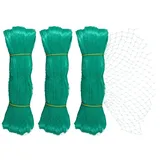 Relaxdays Vogelnetz, 3er Set, 5 x 4 m, engmaschiges Netz, 20x20 mm, Obstbaumnetz zur Vogelabwehr, Vogelschutznetz, grün