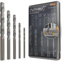 ruthex HSS Bohrerset für Gewindeeinsätze M2/M2,5/M3/M4/M5/M6 5 Stück