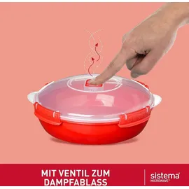 Sistema Mikrowellenschüssel rund rot 1,29 l