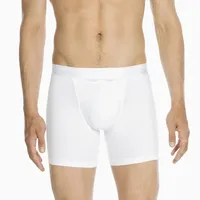 HOM Long Boxer weiß Viskose/Modal unifarben, weiß, NOS