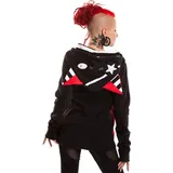 bye bye standby Bye Bye Kitty Star Kitty Frauen Kapuzenjacke schwarz/rot M 100% Polyester Rockwear - M
