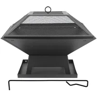 Lund Feuerschale Feuerschale, Feuerstelle 45x45 cm mit Funkenschutz, (Feuerschale, Feuerstelle 45x45 cm mit Funkenschutz, Feuerschale, Feuerstelle 45x45 cm mit Funkenschutz) bunt|schwarz