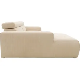 DOMO collection Ecksofa »Brandon kleine Ausführung B/T/H: 214/100/80 cm«, Mit Kopfteilverstellung, auch in Leder und Cord, L-Form