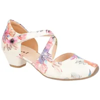 THINK! Leder-Pumps in Weiß/ bunt, Größe 38 EU