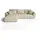 cornero Eckcouch Velours 3-Sitzer Beige