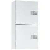 MID.YOU Hängeschrank Schildmeyer Quadra 105856, Weiß, Metall, 2 Fächer, 33.0x65.0x20.0 cm, Made in Germany, Badezimmer, Badezimmerschränke, Hängeschränke