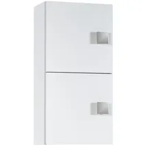 MID.YOU Hängeschrank Schildmeyer Quadra 105856, Weiß, Metall, 2 Fächer, 33.0x65.0x20.0 cm, Made in Germany, Badezimmer, Badezimmerschränke, Hängeschränke