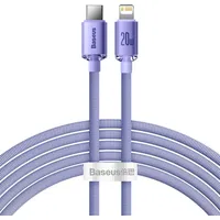 Baseus Crystal cable USB-C to Lightning 20W 2m lila