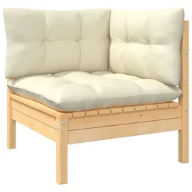 vidaXL Garten-Lounge-Set 6-tlg. creme Kiefer