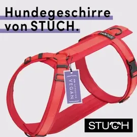 STUCH Geschirr Hund gepolstert rot XXS