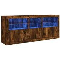 VidaXL Sideboard mit LED-Leuchten Räuchereiche 162x37x67 cm Vidaxl