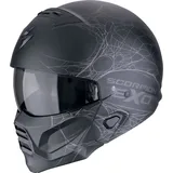 Scorpion EXO-Combat II Spiderweb Helm matt-schwarz-silber - Matt Schwarz/Silber - S