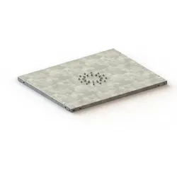 Abdeckboden 750 x 600mm verzinkt Compact mit Schrauben komplett