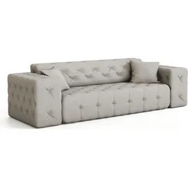 Fun Möbel Sofa Designersofa CHANTAL 3-Sitzer in Stoff Opera Velvet Gelbgold