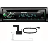 Pioneer DEH-S410DAB-AN, 1-DIN-Autoradio, CD-Tuner mit FM und DAB+, MP3, USB und AUX-Eingang, RGB – Beleuchtung, Smart Sync App, 5-Band Equalizer, Spotify, inklusive DAB- Antenne