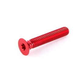 CARBON-TI Aluminiumschraube X-Cap TORX M6x35 | rot