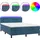 vidaXL Boxspringbett 140 x 200 cm Dunkelblau